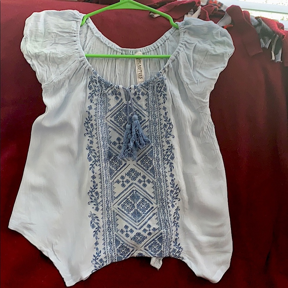 Girls Light Blue top blouse